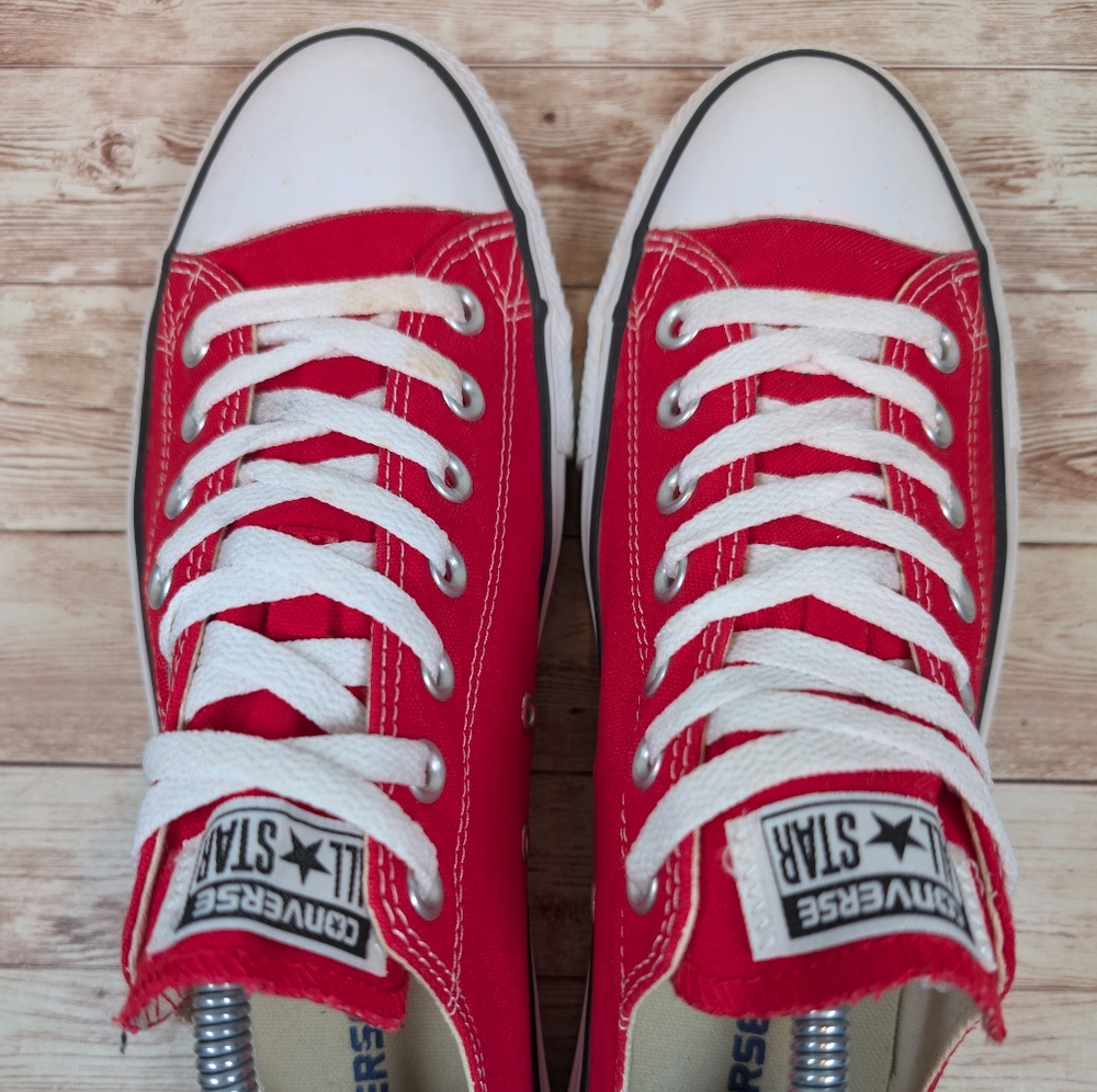 Converse All Star Chuck Taylor Low Top Red Sneakers Tennis Shoes Men's 10 - Picture 6 of 15